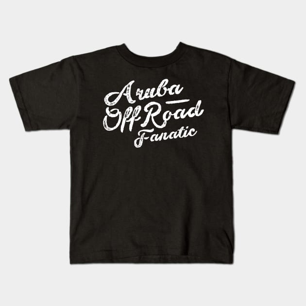 Aruba Off Road Fanatic Vacation, Grunge Style Kids T-Shirt by BlueTodyArt